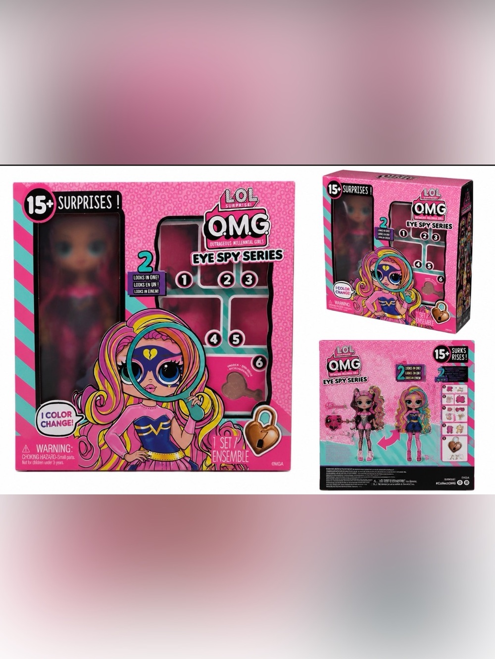 L.O.L. Surprise! O.M.G. Eye Spy Series Collectible Doll Packaging - Pink
